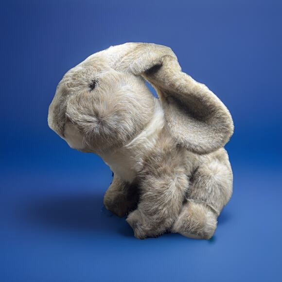 Gund Realistic Bunny Rabbit Plush Stuffed Animal 13” Vintage 1989 Floppy Ear - Picture 1 of 10